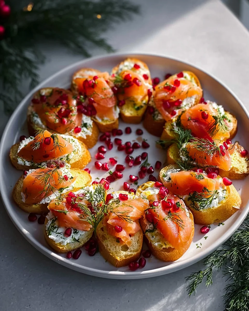 Christmas Smoked Salmon Bruschetta Wreath: A Show-Stopping Holiday Appetizer