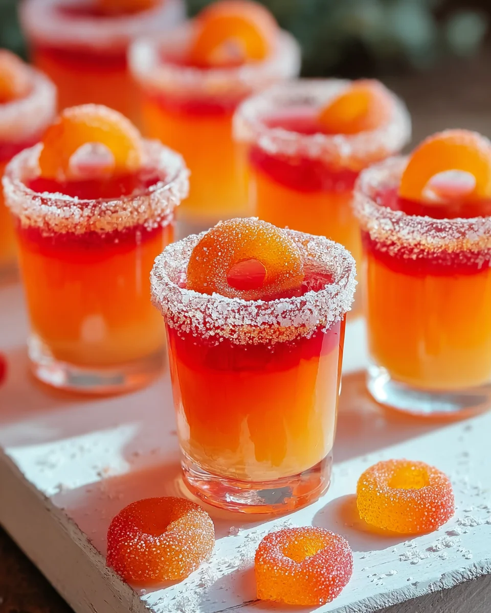 Delicious Peach Ring Pop Shots: Fun Non-Alcoholic Treats!