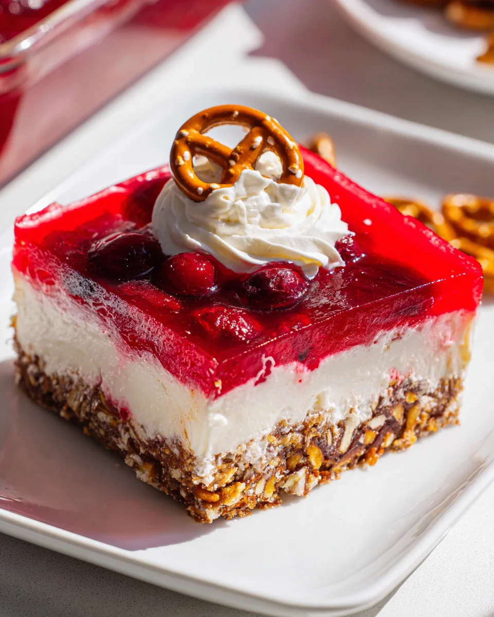 Sweet & Salty Cranberry Pretzel Salad for Any Occasion