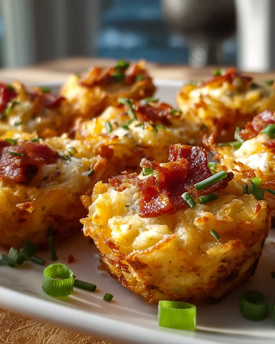Loaded Hashbrown Bites: Cheesy Beef & Bacon Snack Recipe