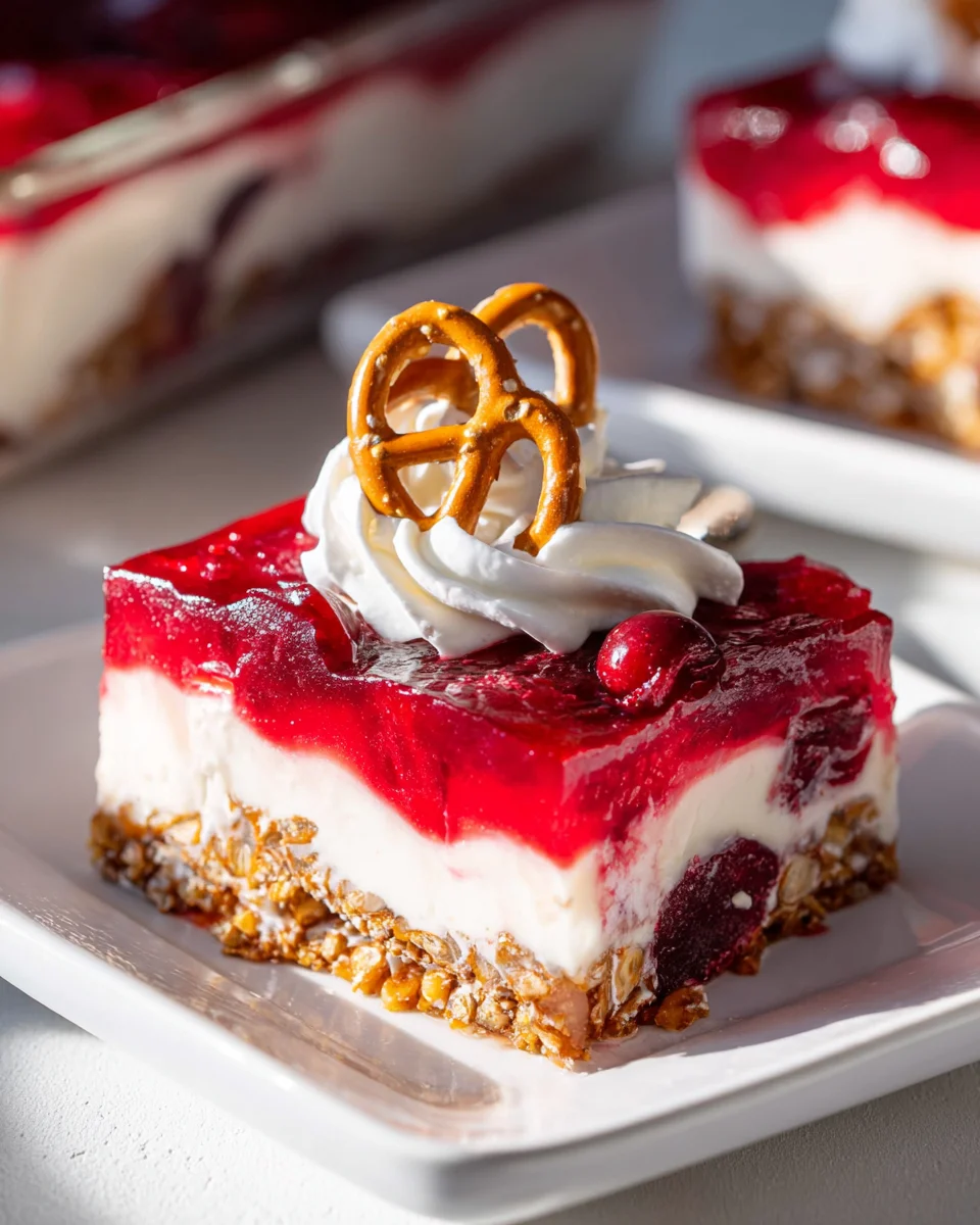 Sweet & Salty Cranberry Pretzel Salad for Any Occasion