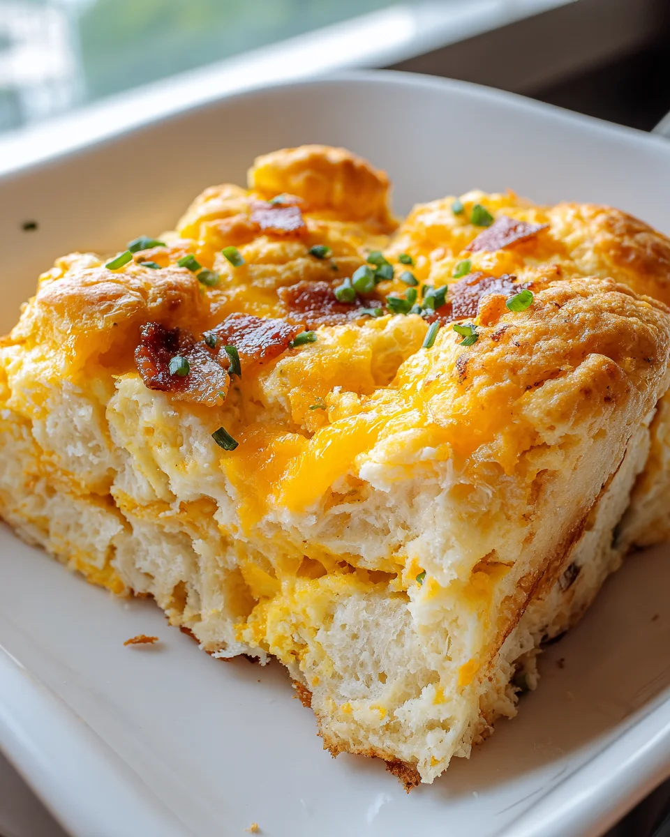 Cheddar Bay Biscuit Egg Breakfast Casserole Recipe Delight