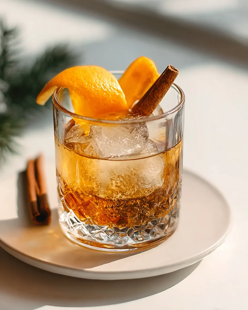 Rich Maple Vanilla Frostbite Old Fashioned Mocktail Recipe
