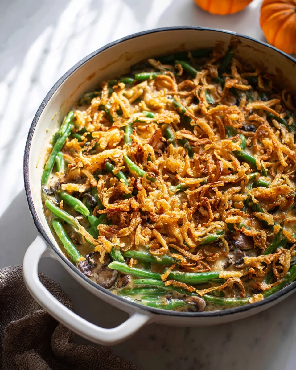 Delicious Vegan Green Bean Casserole for Your Holiday Feast