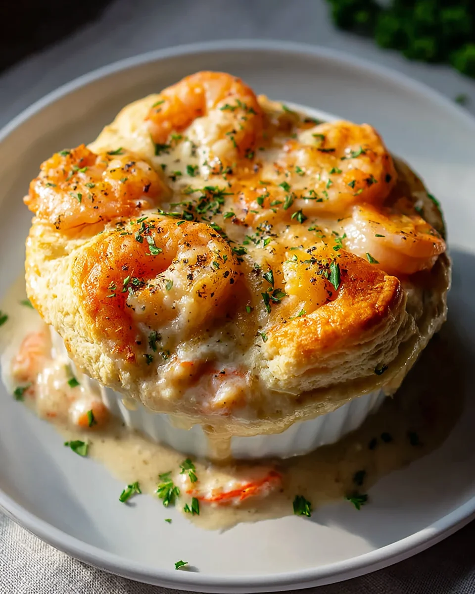 Ultimate Shrimp Lobster Cheddar Bay Biscuit Pot Pie Recipe