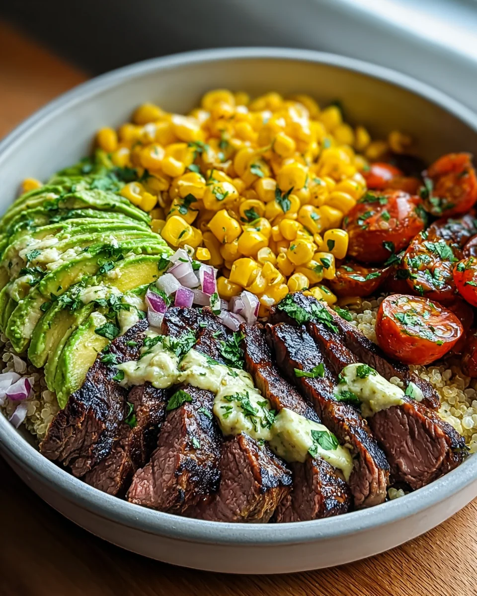 Delicious Steak Avocado Corn Bowl Recipe for Healthy Eating