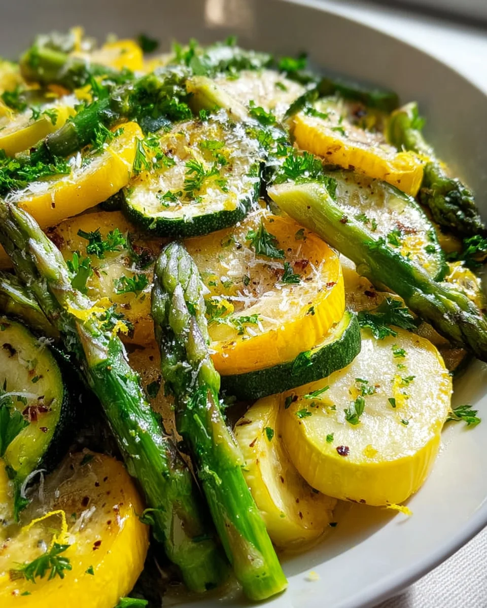 Healthy Flavorful Asparagus Zucchini Squash Recipe