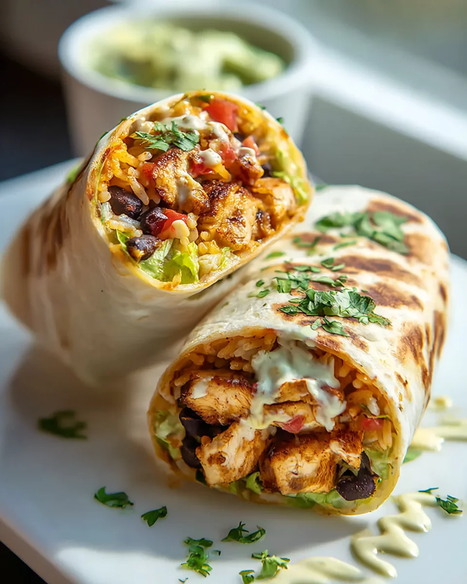 Make the Best Chipotle Ranch Grilled Chicken Burrito!