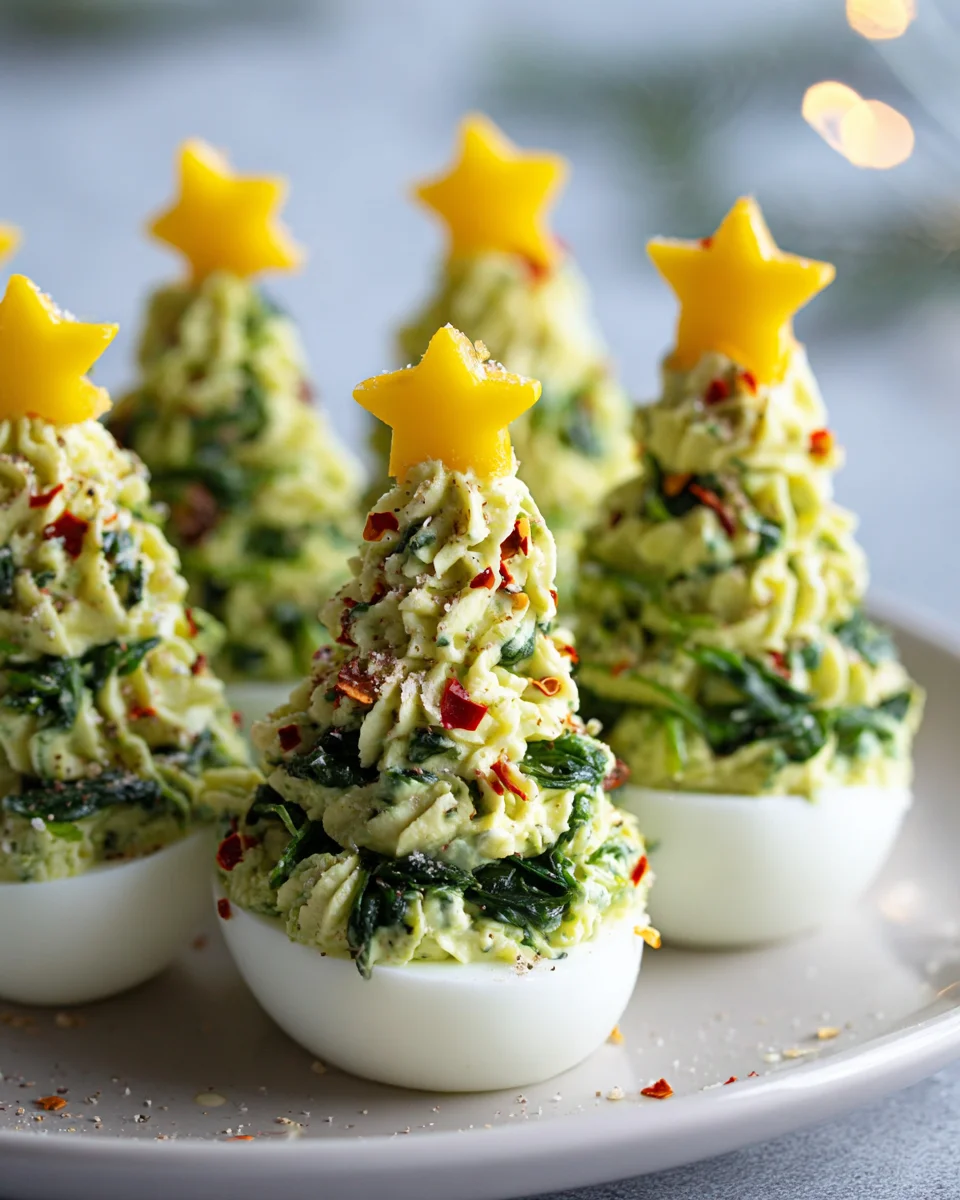 Deviled Egg Christmas Trees