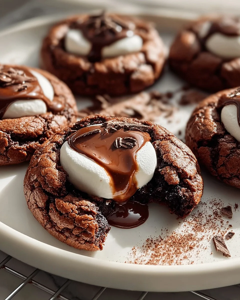 Marshmallow Hot Cocoa Surprise Cookies - Sweet Winter Treats!