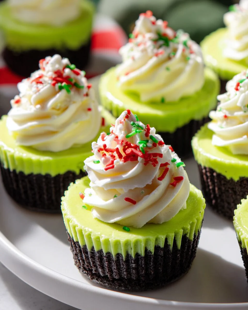Festive Grinch Mini Cheesecakes: Easy Holiday Treat Recipe!