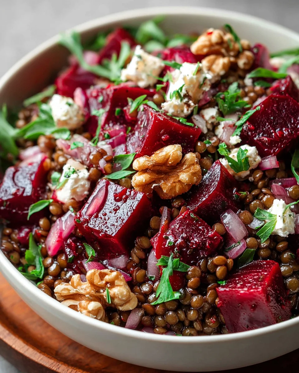 Beet Lentil Salad: Easy Recipe for Healthy Delight