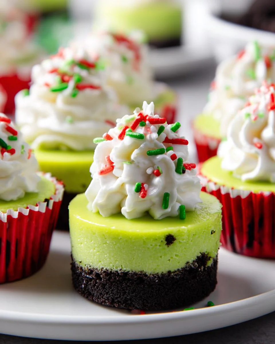 Grinch Mini Cheesecakes: Festive Treats for the Holidays!