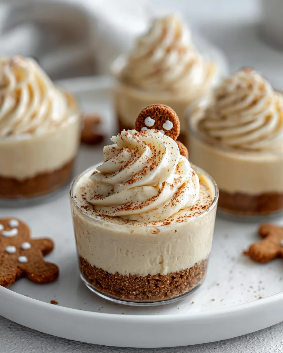 No Bake Gin Extract Gingerbread Cheesecake Cups Recipe