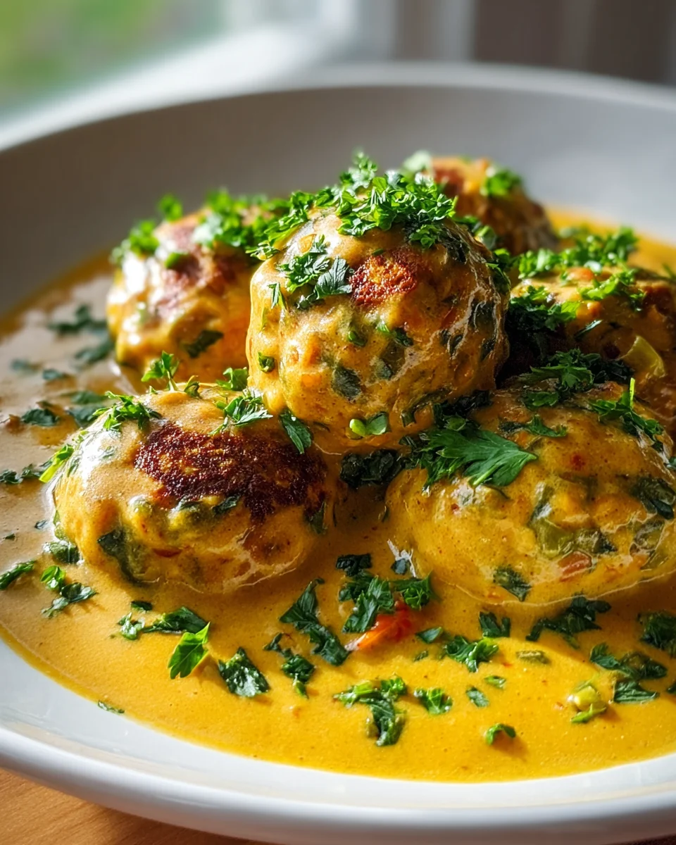 Vegan Lentil Dumplings in Curry Sauce - Quick & Delicious Recipe