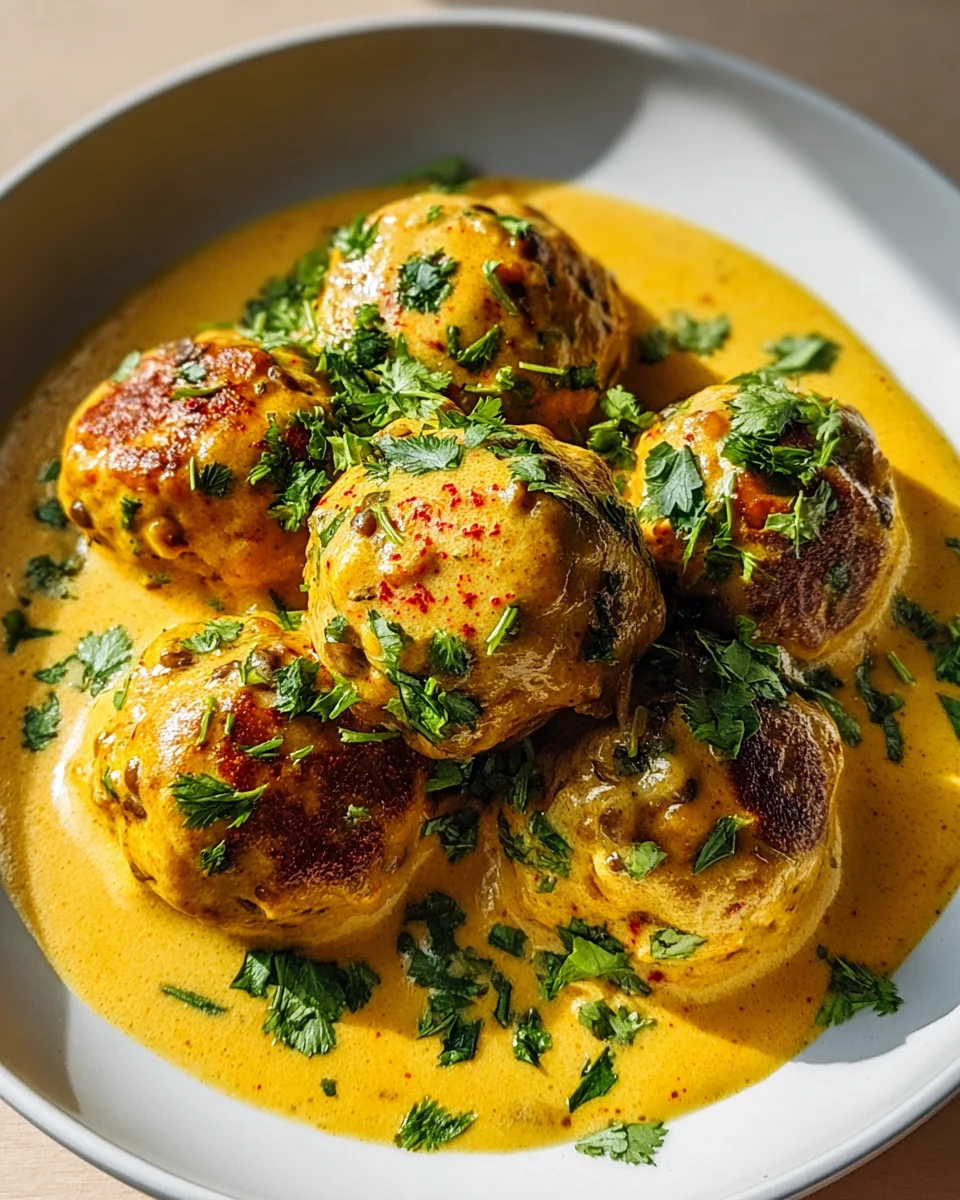 Vegan Lentil Dumplings in Curry Sauce - Quick & Delicious Recipe