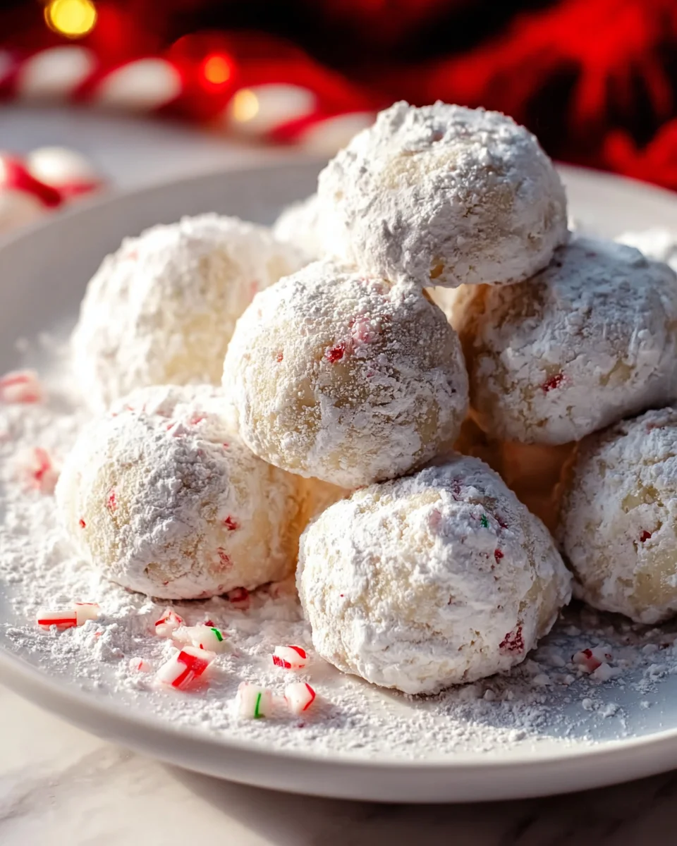 Peppermint Snowball Cookies: Festive & Easy Holiday Treat