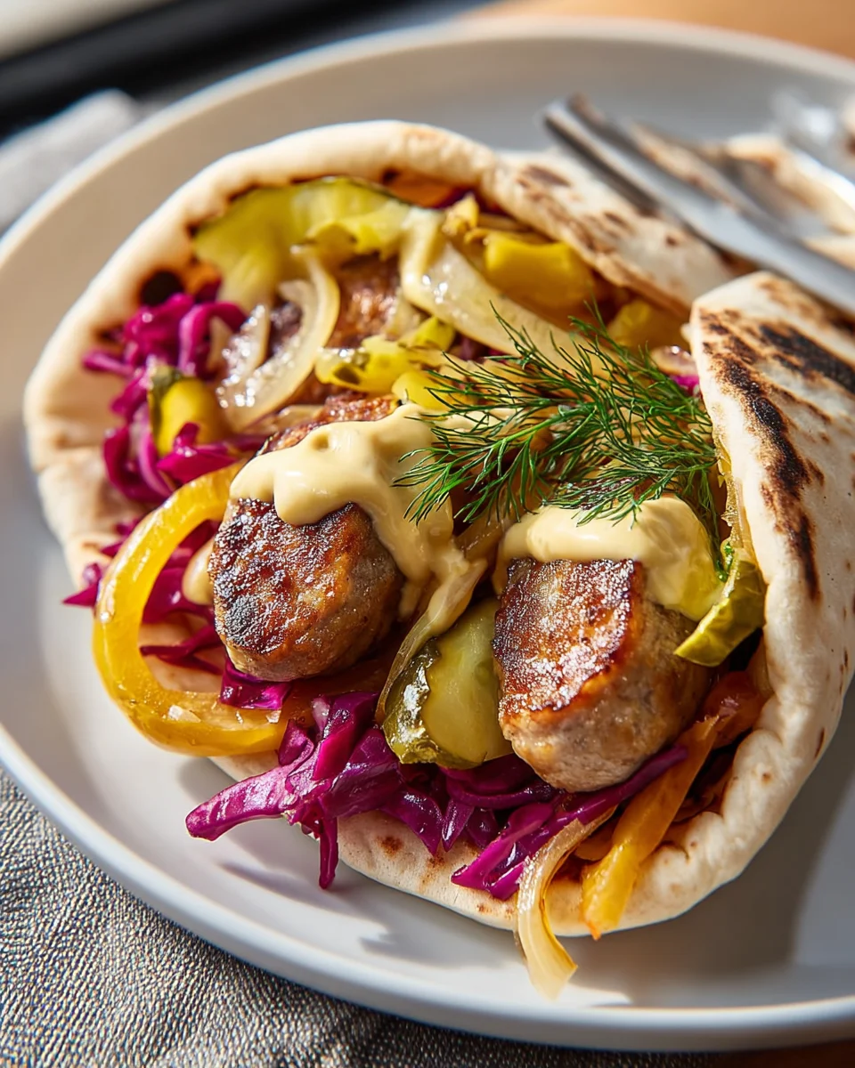 Delicious Weihnachtsmarkt Beef Bratwurst Wraps Recipe