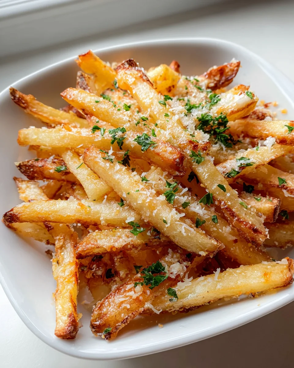 Crispy Garlic Parmesan Fries: Irresistibly Delicious Snack!