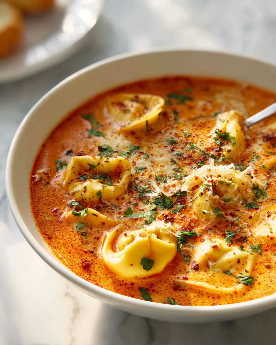 Warm Up with Creamy Cheesy Tomato Tortellini Soup Recipe
