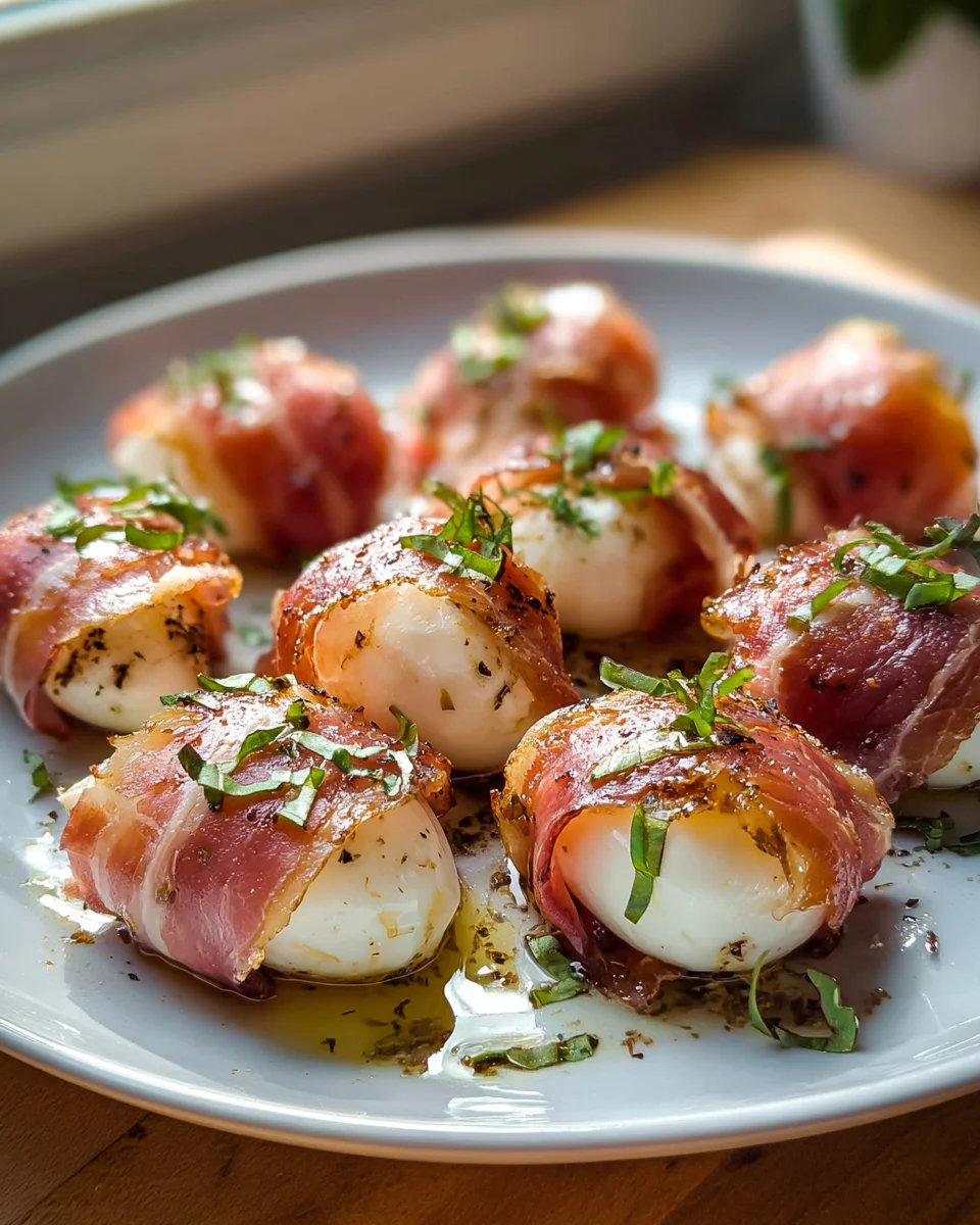 Easy Beef Prosciutto Wrapped Mozzarella Bites Recipe