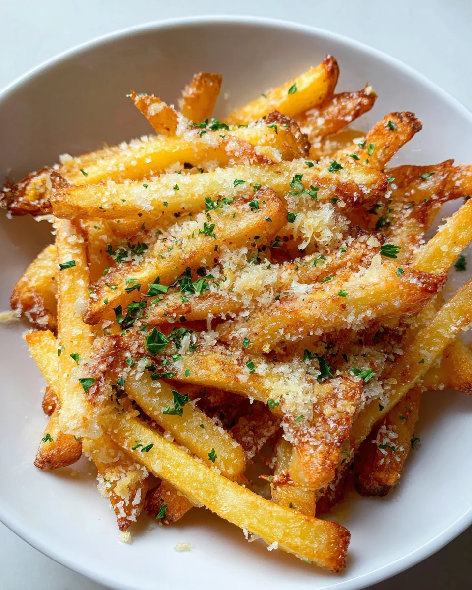 Crispy Garlic Parmesan Fries: Irresistibly Delicious Snack!