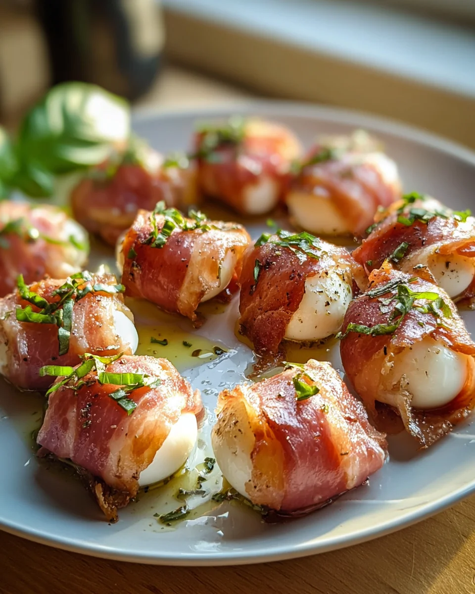 Easy Beef Prosciutto Wrapped Mozzarella Bites Recipe