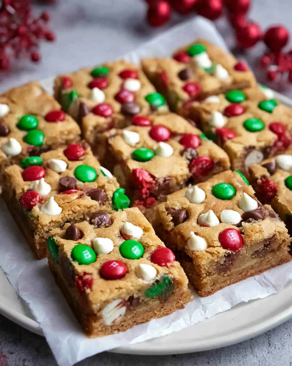 Delicious Christmas Mm Cookie Bars Recipe for Festive Treats