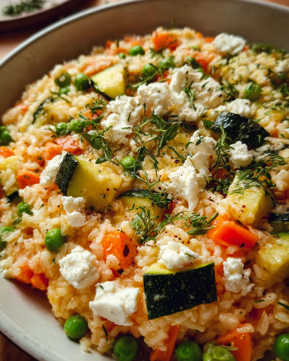 Oven Rice with Feta and Vegetables: Easy Recipe Delight!