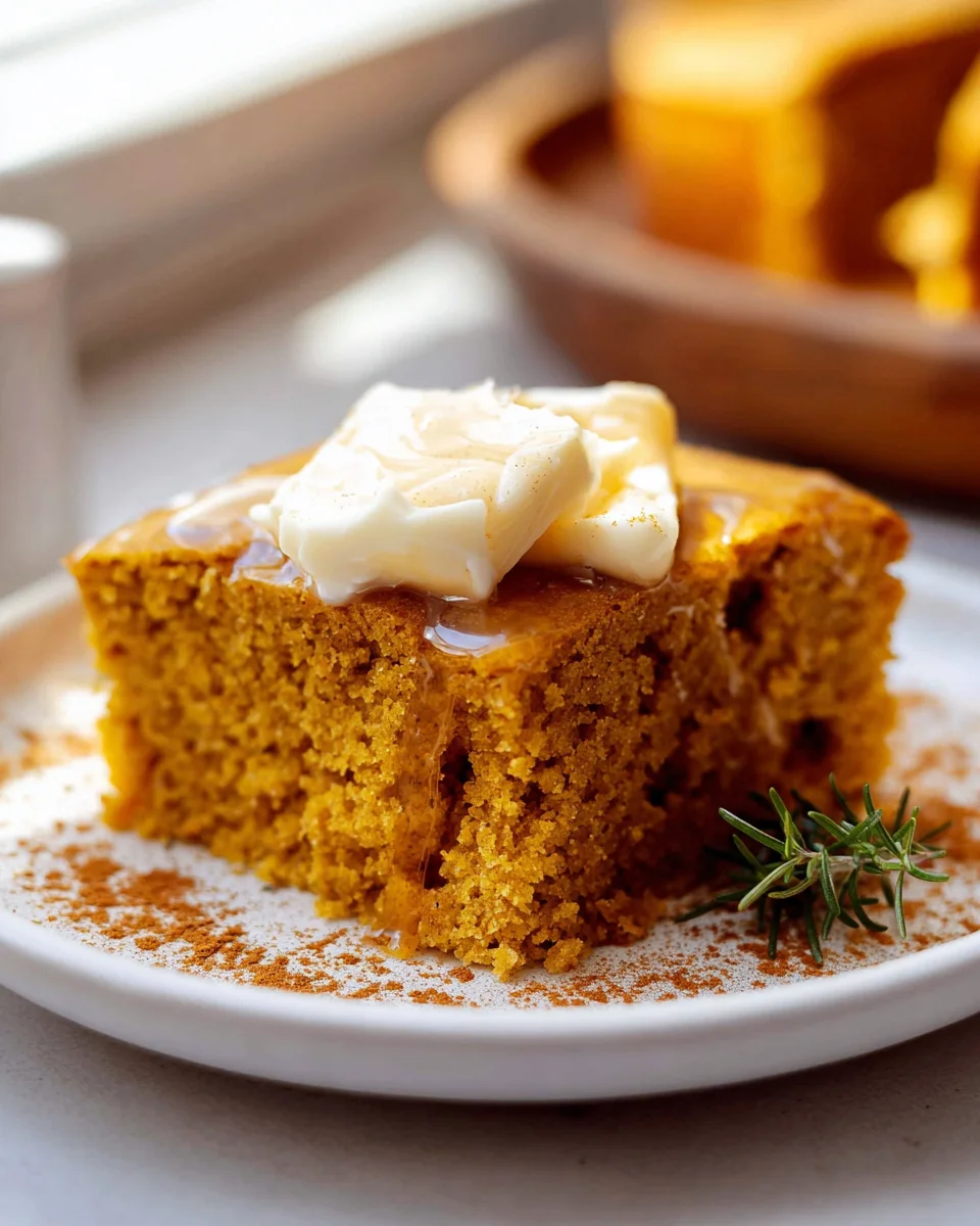 Delicious Pumpkin Cornbread with Cinnamon Honey Butter Recipe