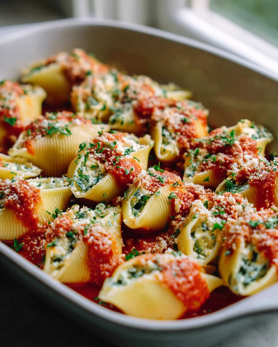 Easy Christmas Stuffed Shells Recipe - Festive Dinner