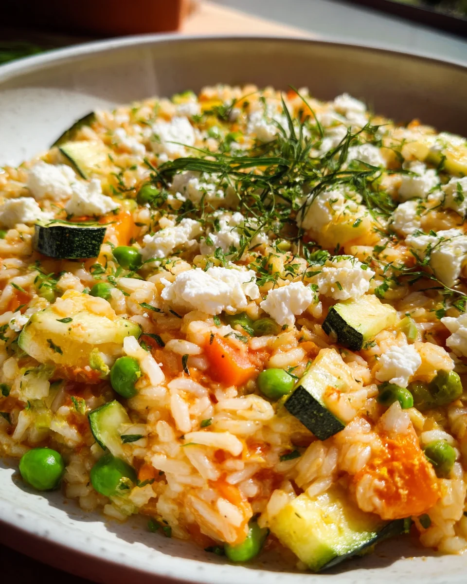 Oven Rice with Feta and Vegetables: Easy Recipe Delight!