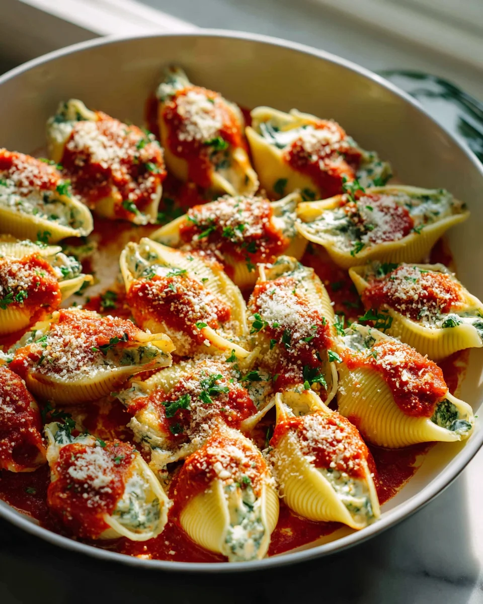 Easy Christmas Stuffed Shells Recipe - Festive Dinner