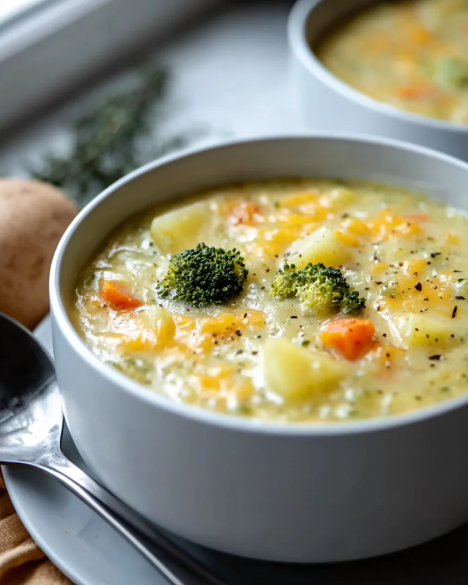 Creamy Broccoli Potato Cheese Soup Recipe for Cozy Nights