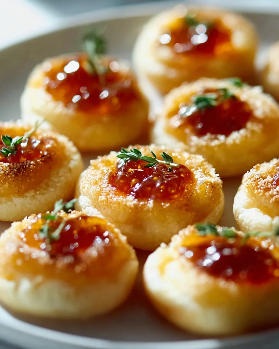 Cheesy Thumbprint Appetizers with Spicy Pepper Jelly Delight