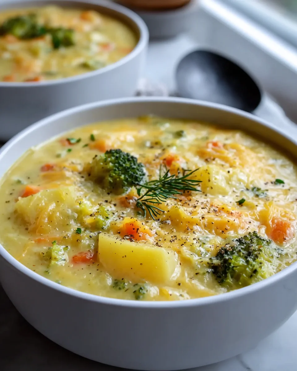 Creamy Broccoli Potato Cheese Soup Recipe for Cozy Nights