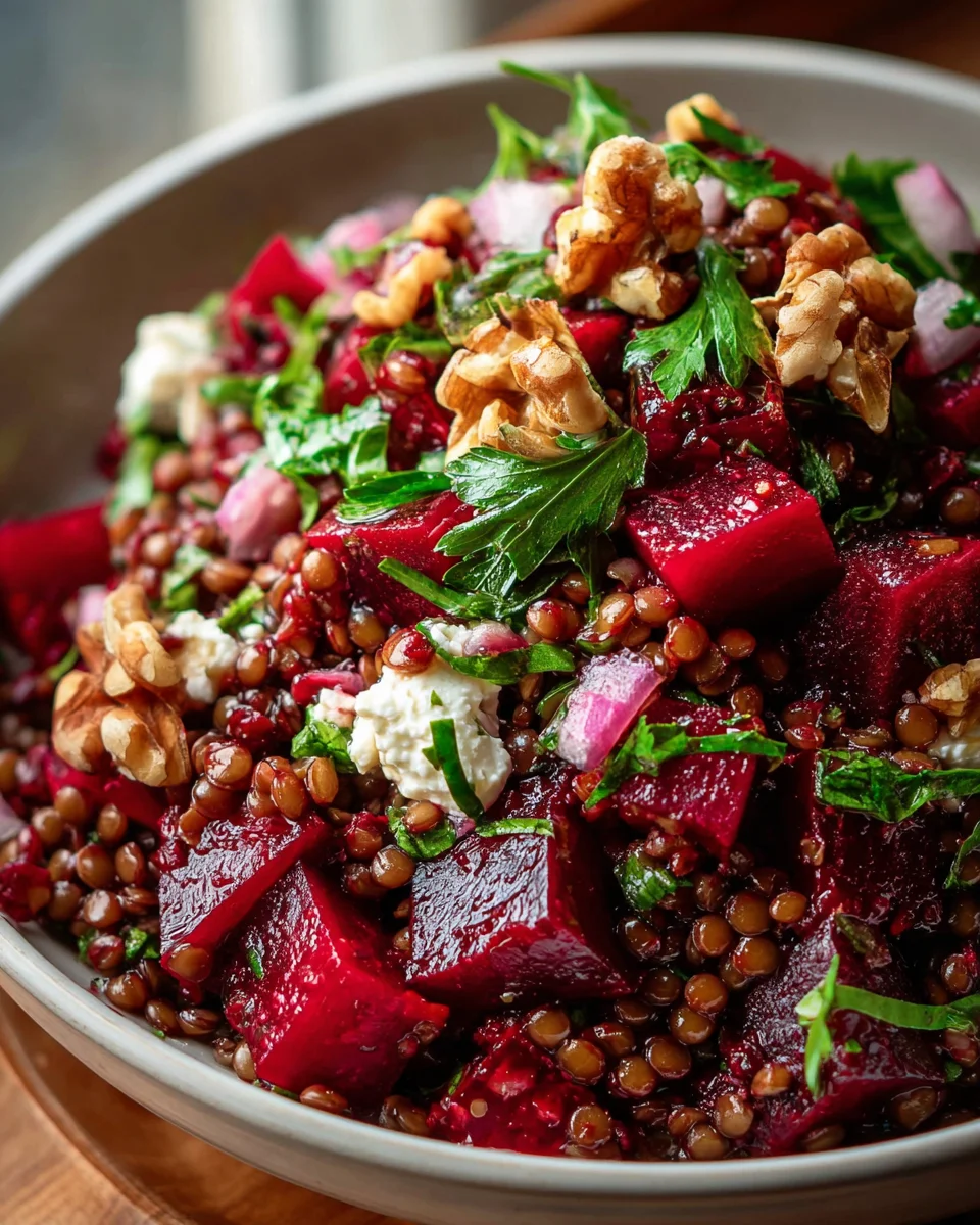Beet Lentil Salad: Easy Recipe for Healthy Delight