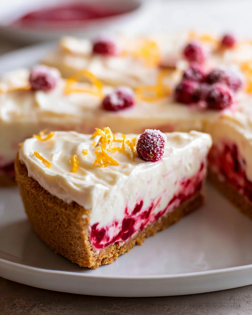 No Bake Cranberry Orange Cream Pie - Easy & Delicious Recipe