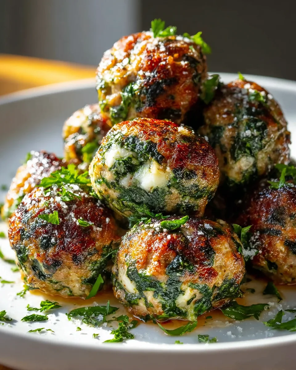 Spinach Garlic Meatballs: Easy & Delicious Dinner