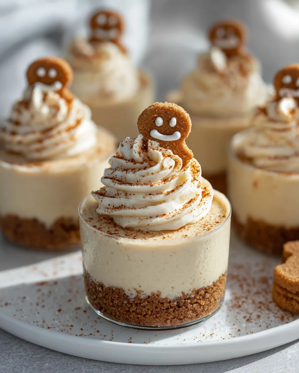 No Bake Gin Extract Gingerbread Cheesecake Cups Recipe