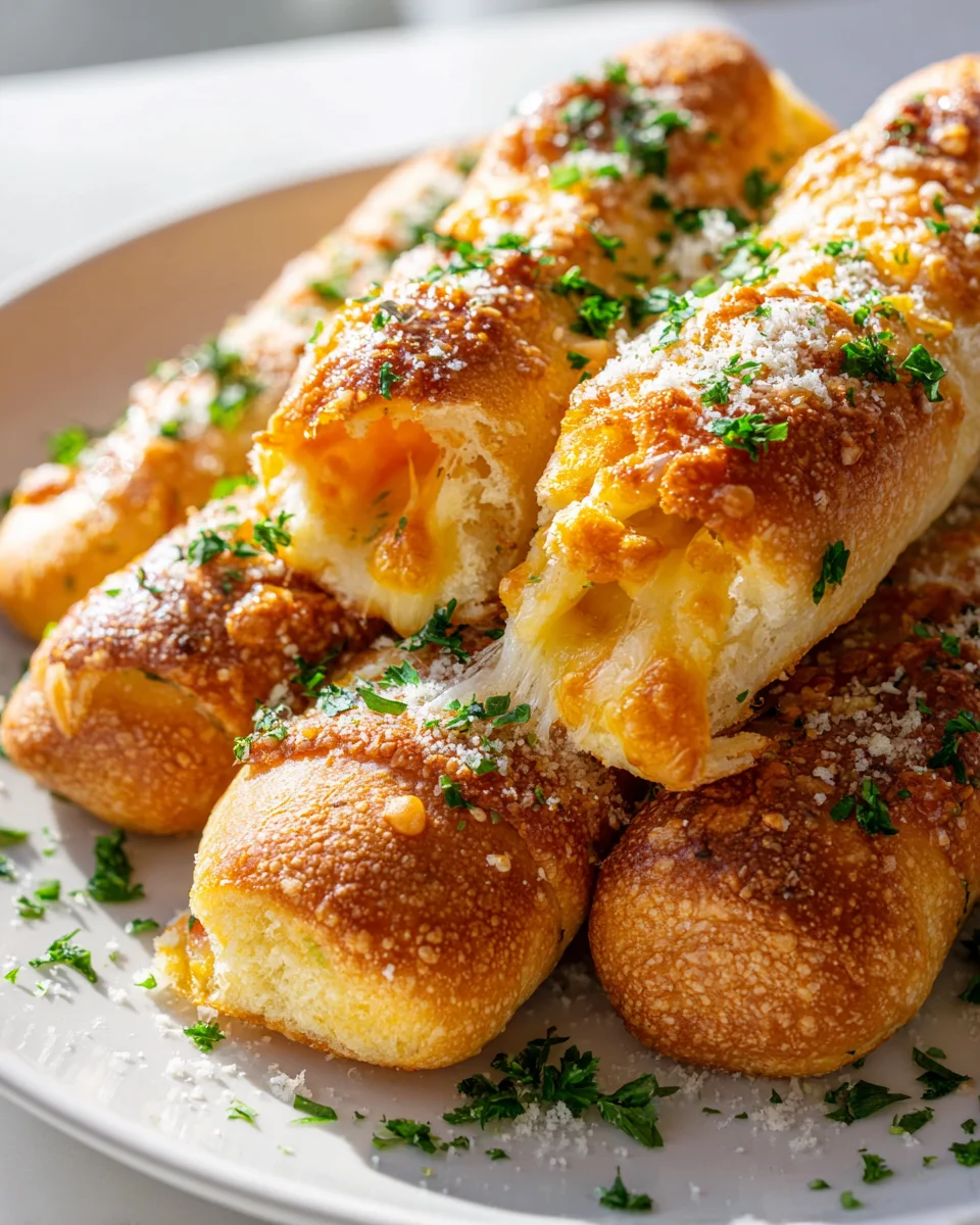 Irresistible Homemade Cheesy Garlic Breadsticks Recipe