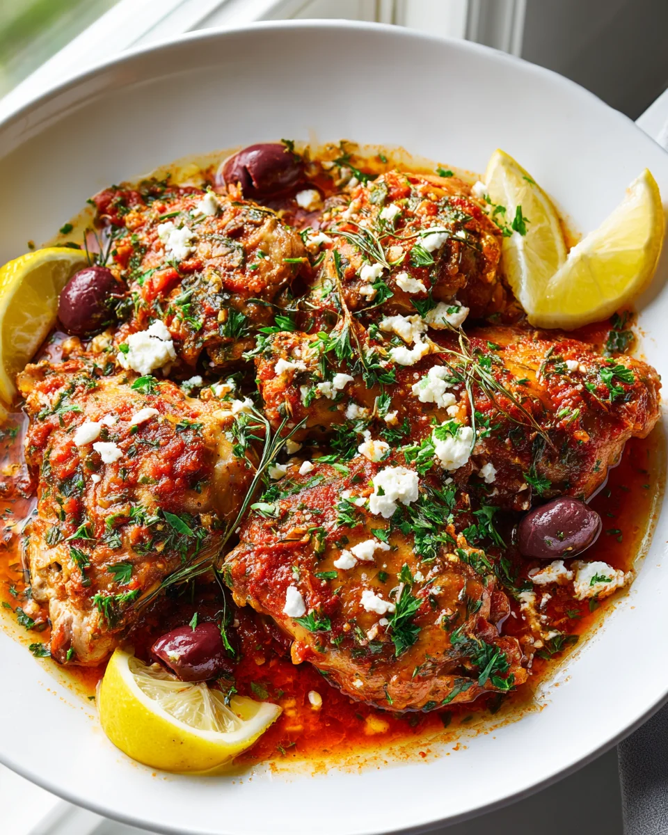 Slow Cooker Greek Chicken - Easy, Flavorful & Tender