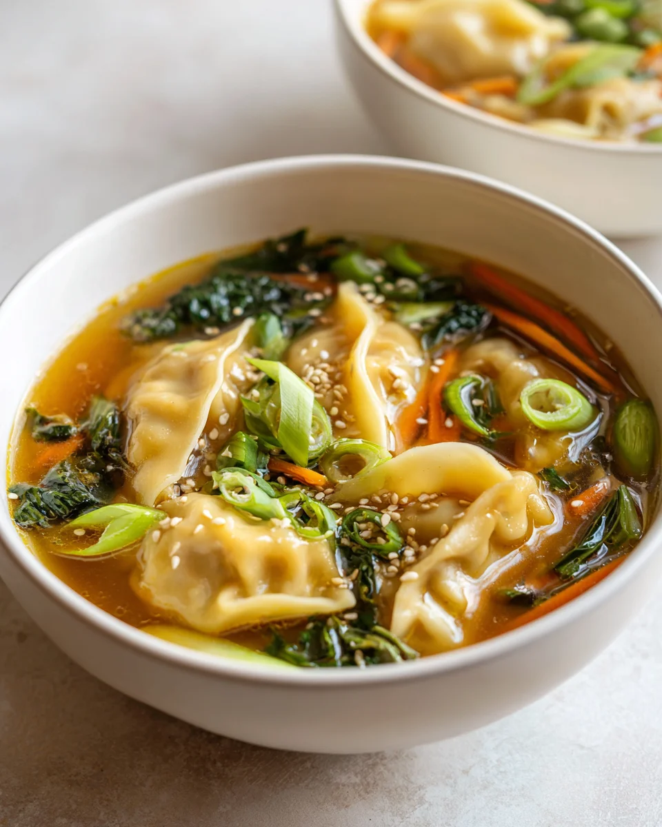 Comforting Beef Potsticker Soup: Delicious Bowl of Warmth