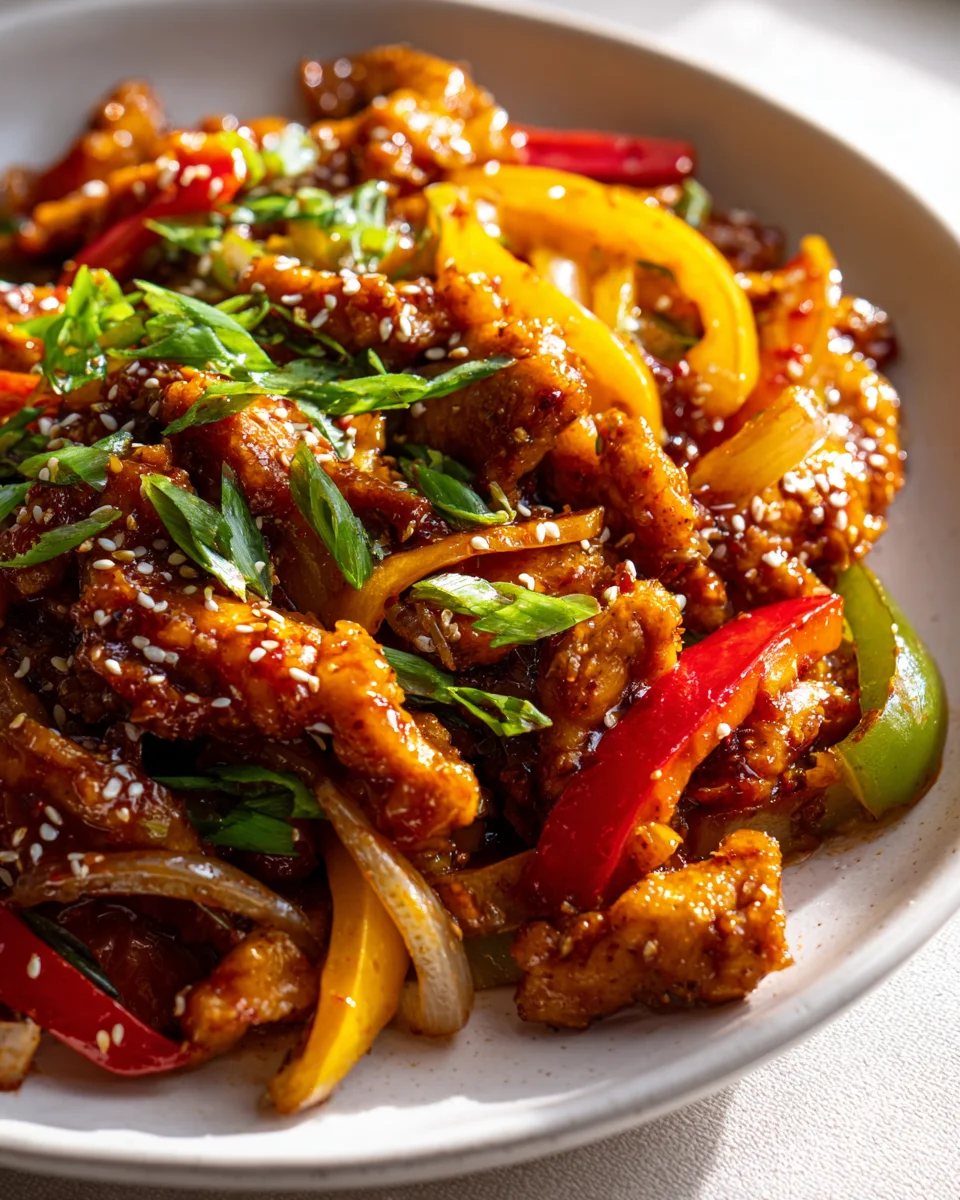 Korean Spicy Chicken Stir Fry: Fiery & Flavorful Recipe