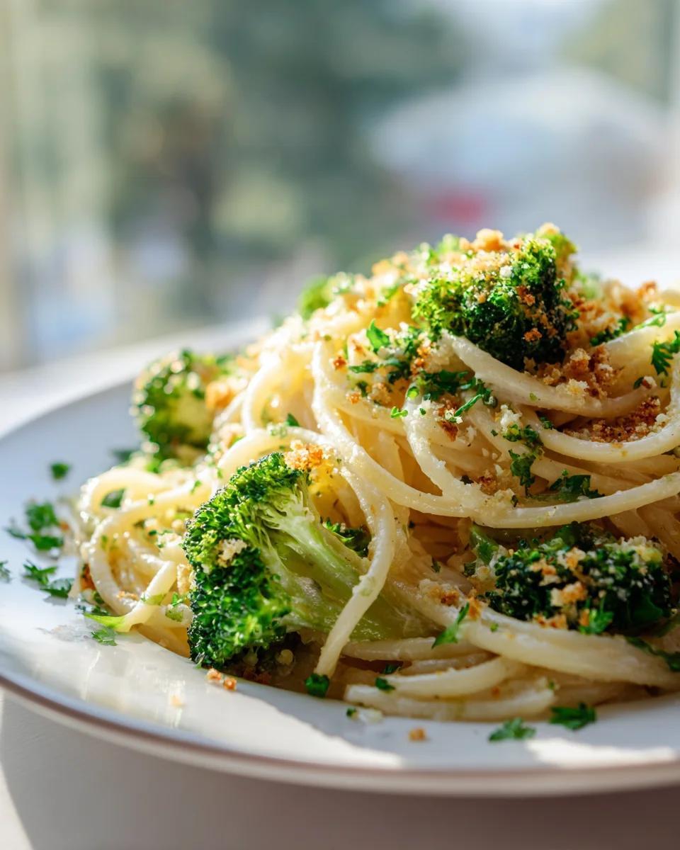 Best Lemon Garlic Broccoli Pasta with Crunchy Breadcrumbs