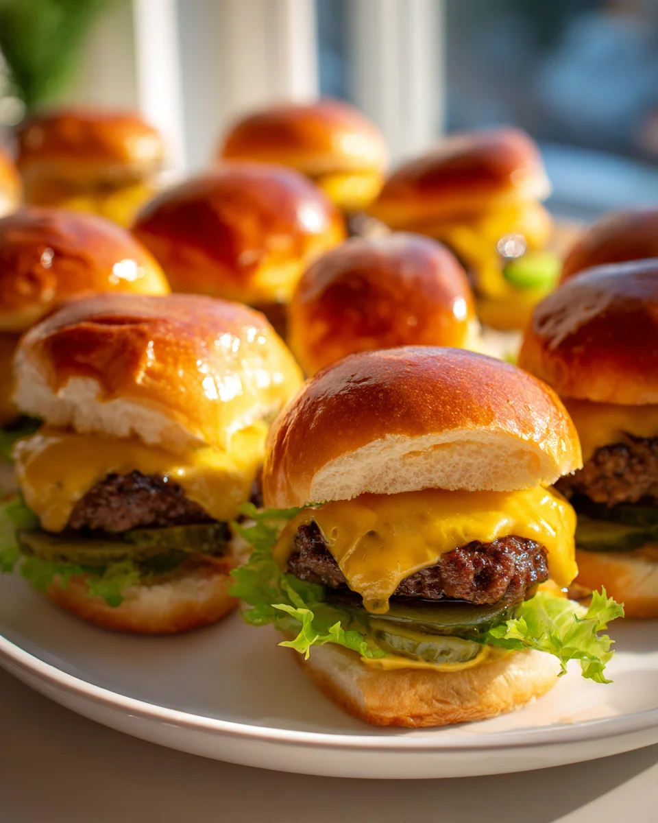 Juicy Cheeseburger Sliders: Sweet Hawaiian Roll Perfection!