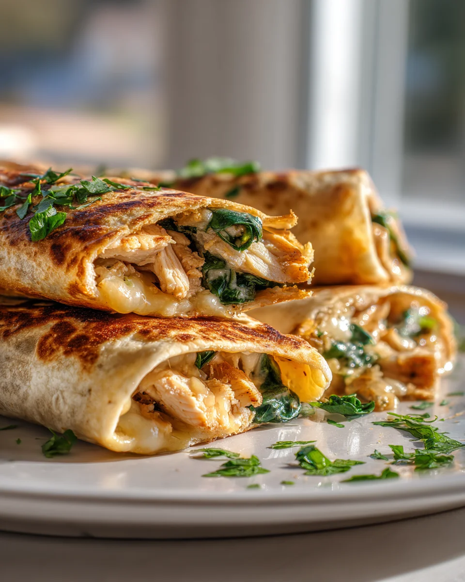 Easy Cheesy Chicken Garlic Wraps Recipe - So Flavorful!