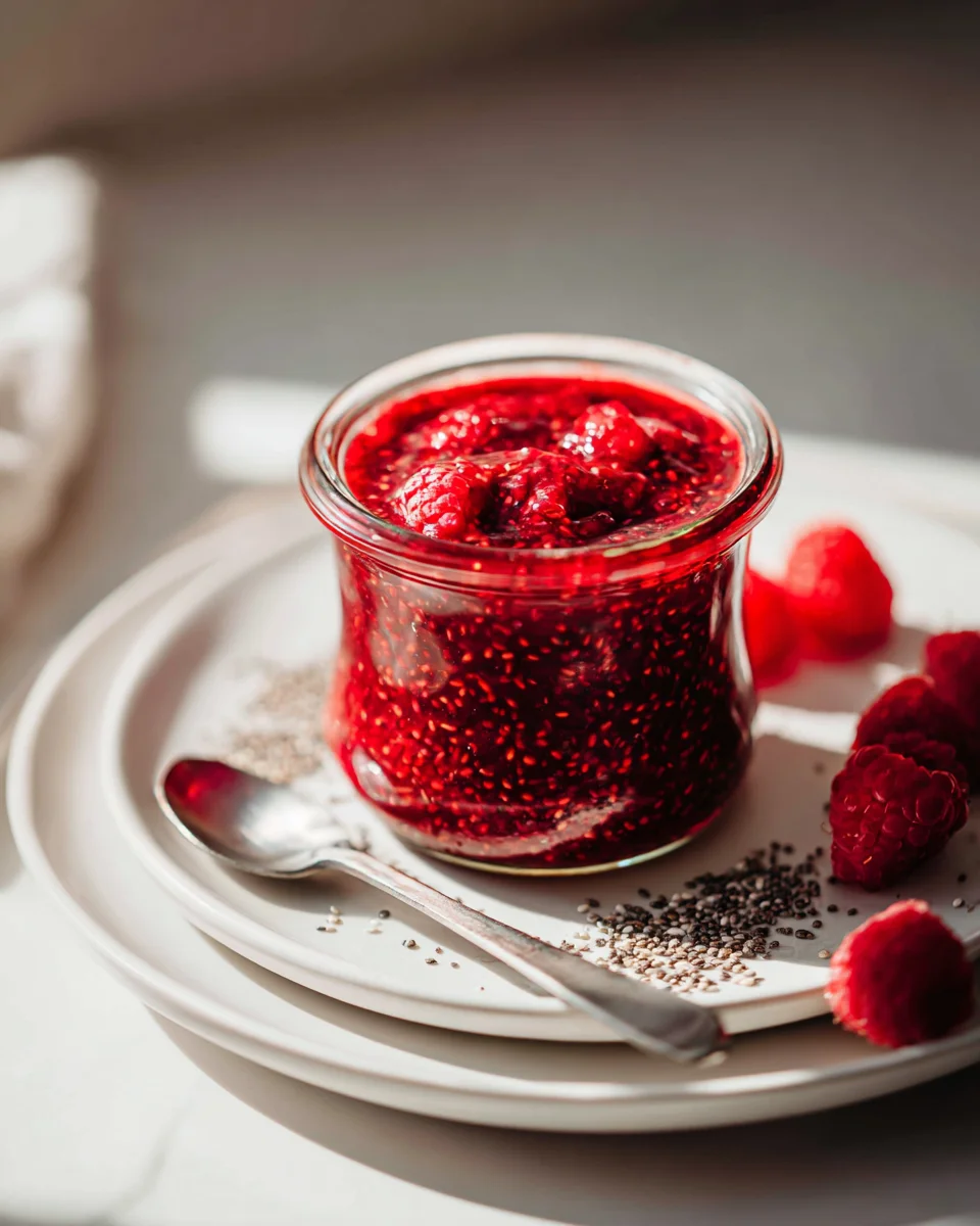 Raspberry Chia Jam (No Cook) - Quick & Healthy Spread