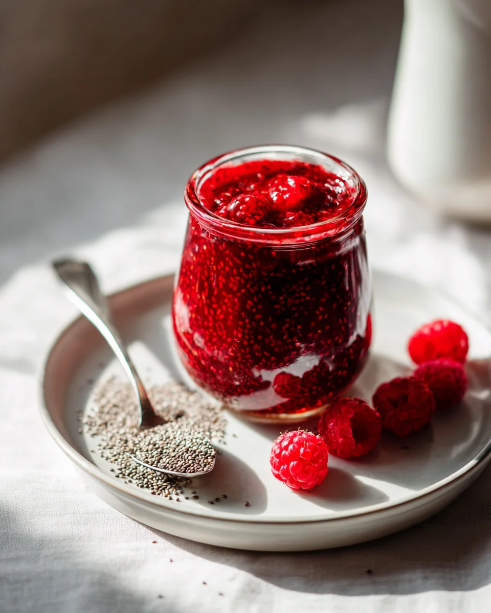 Raspberry Chia Jam (No Cook) - Quick & Healthy Spread