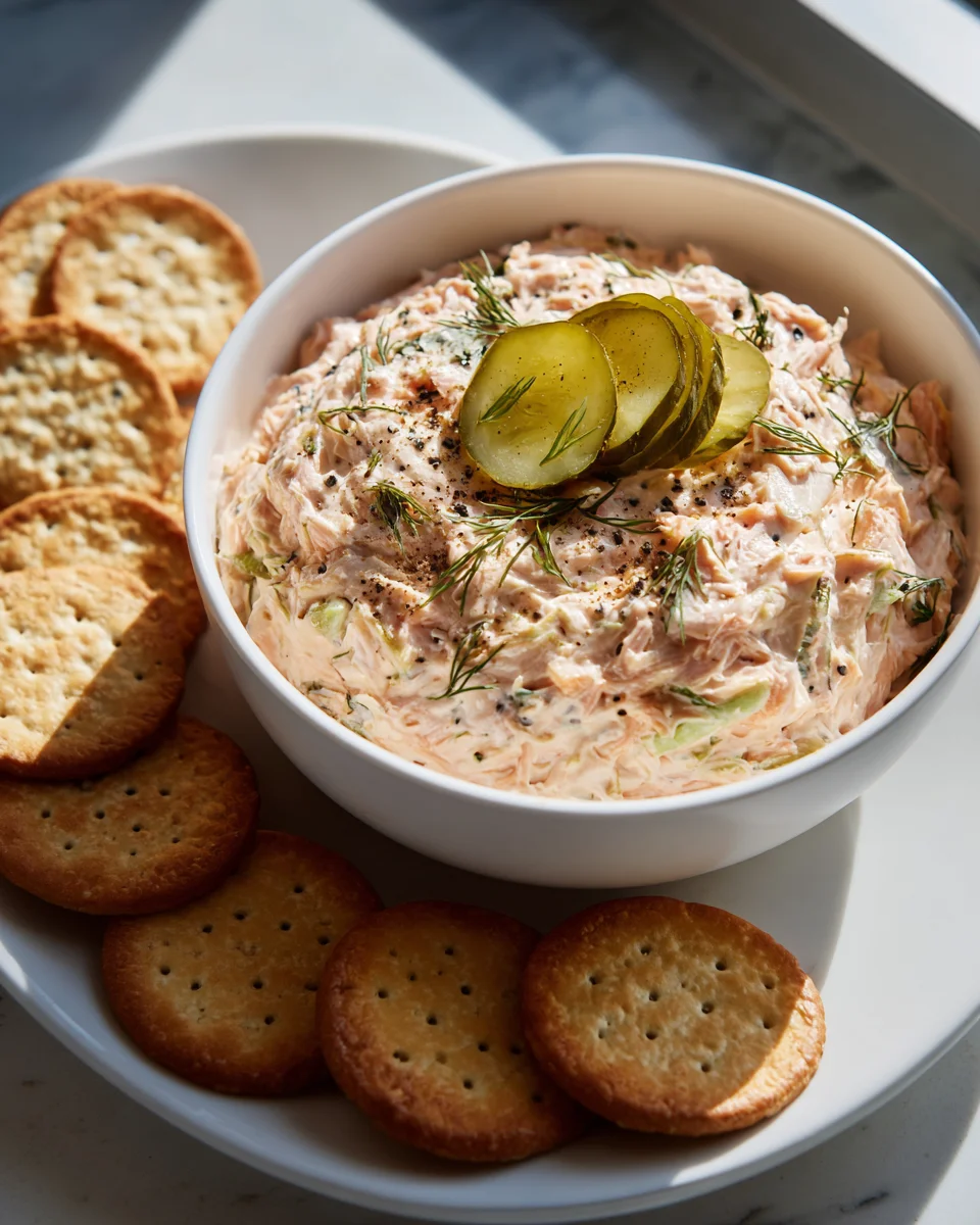 Creamy Smoked Salmon Pickle Dip Recipe – Perfect with Crackers!